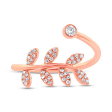 Shy Creation 0.20Ct Diamond Bezel Leaf Ring SC55002232