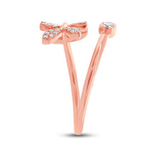 Shy Creation 0.20Ct Diamond Bezel Leaf Ring SC55002232