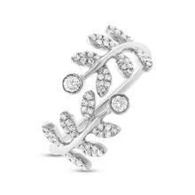 0.36CT DIAMOND BEZEL LEAF RING