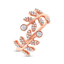 0.36CT DIAMOND BEZEL LEAF RING