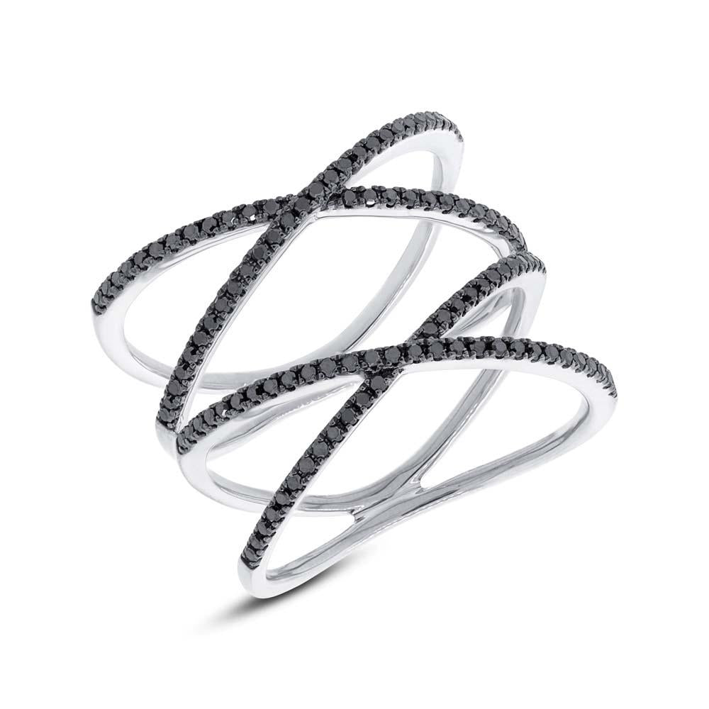 0.42CT BLACK DIAMOND RING