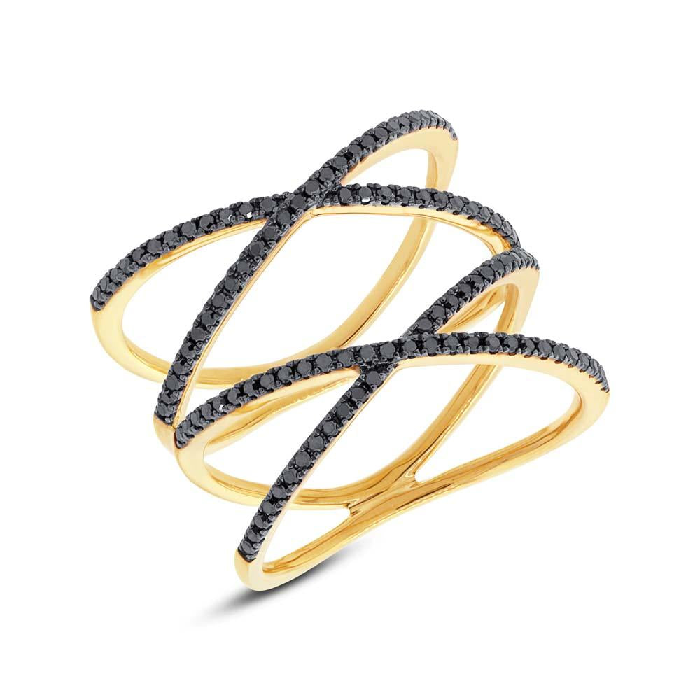 0.42CT BLACK DIAMOND RING