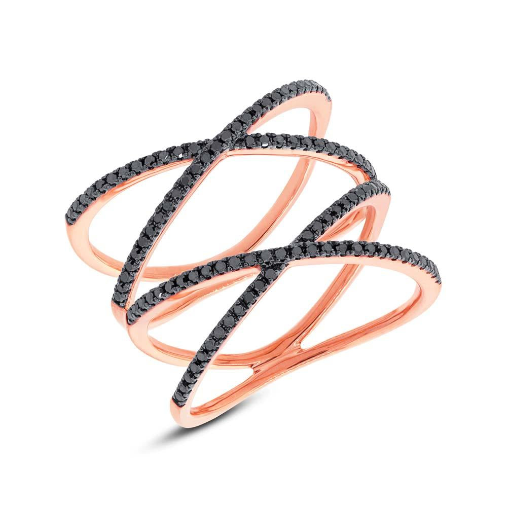 0.42CT BLACK DIAMOND RING