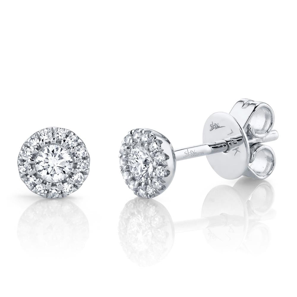 Shy Creation 0.24Ct Diamond Stud Earring SC55002599