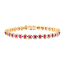 1.28CT DIAMOND & 3.65CT RUBY BRACELET