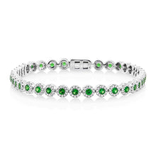 1.22CT DIAMOND & 1.97CT GREEN GARNET BRACELET
