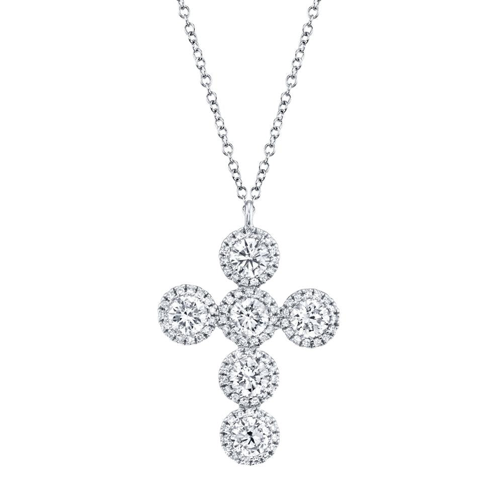1.42CT DIAMOND CROSS NECKLACE