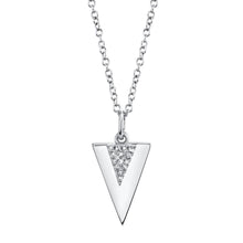 Shy Creation 0.03Ct Diamond Triangle Necklace SC55002943