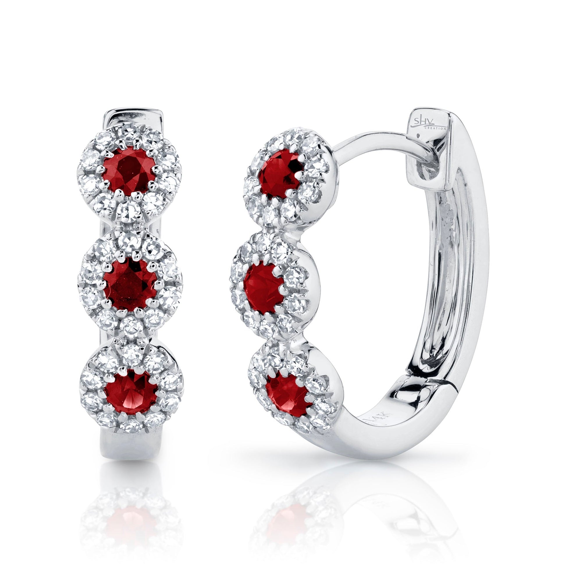 shy-creation-0-15ct-diamond-0-29ct-ruby-huggie-earring-sc55002955