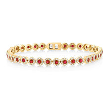 1.22CT DIAMOND & 2.03CT RUBY BRACELET