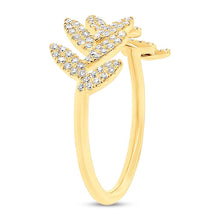 Shy Creation 0.31Ct Diamond Leaf Ring SC55003290