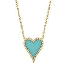 0-09ct-diamond-0-69ct-composite-turquoise-heart-necklace
