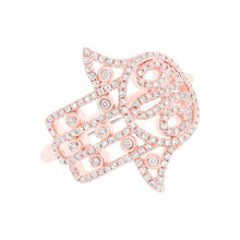 0.35CT DIAMOND BEZEL HAMSA RING