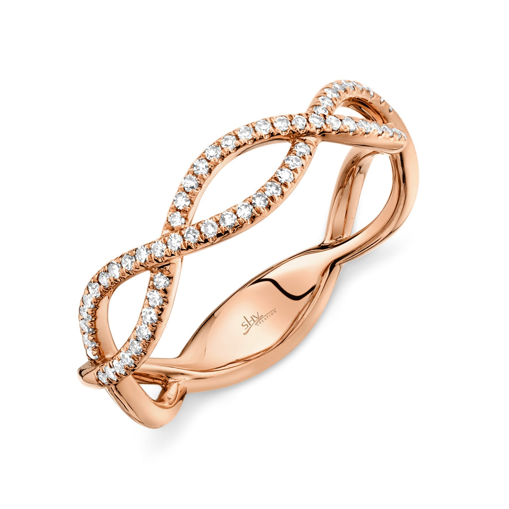 Shy Creation 0.19Ct Diamond Infinity Ring SC55004456