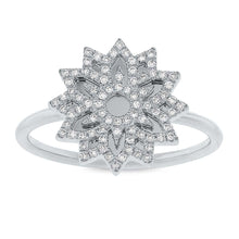 Shy Creation 0.19Ct Diamond Snowflake Ring SC55004469