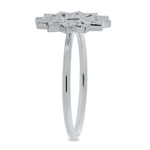 Shy Creation 0.19Ct Diamond Snowflake Ring SC55004469