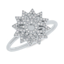 Shy Creation 0.19Ct Diamond Snowflake Ring SC55004469