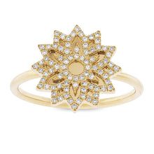 Shy Creation 0.19Ct Diamond Snowflake Ring SC55004470