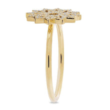 Shy Creation 0.19Ct Diamond Snowflake Ring SC55004470