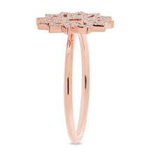 Shy Creation 0.19Ct Diamond Snowflake Ring SC55004471