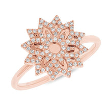 Shy Creation 0.19Ct Diamond Snowflake Ring SC55004471