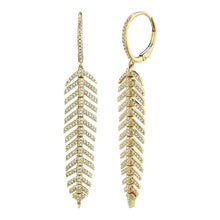0.60CT DIAMOND 'PHOENIX' DROP FEATHER EARRING - SHORT
