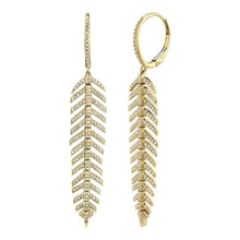 0.60CT DIAMOND 'PHOENIX' DROP FEATHER EARRING - SHORT
