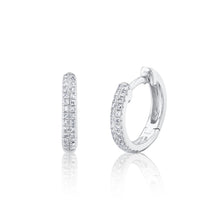 Shy Creation 0.12Ct Diamond Pave Huggie Earring SC55004581V4