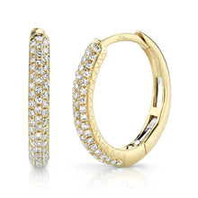 Shy Creation 0.21Ct Diamond Pave Hoop Earring SC55004582