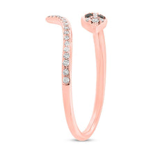 Shy Creation 0.20Ct Black & White Diamond Snake Ring SC55004682