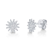 Shy Creation 0.24Ct Diamond Starburst Stud Earring SC55004892