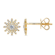 Shy Creation 0.24Ct Diamond Starburst Stud Earring SC55004893