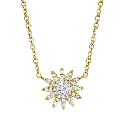 AURORA 0.15 CT. DIAMOND STARBURST PENDANT NECKLACE