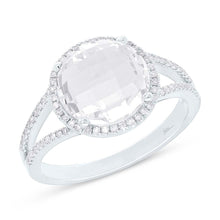 Shy Creation 0.20Ct Diamond & 4.49Ct White Topaz Ring SC55005089