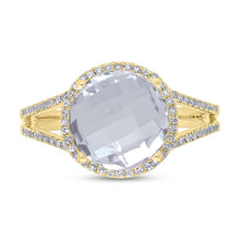 Shy Creation 0.20Ct Diamond & 4.49Ct White Topaz Ring SC55005090