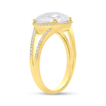 Shy Creation 0.20Ct Diamond & 4.49Ct White Topaz Ring SC55005090