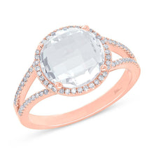 Shy Creation 0.20Ct Diamond & 4.49Ct White Topaz Ring SC55005091