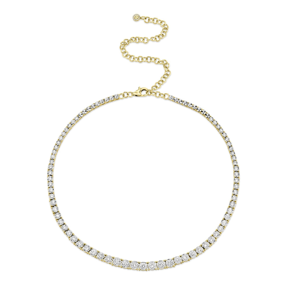 4.39CT DIAMOND TENNIS NECKLACE