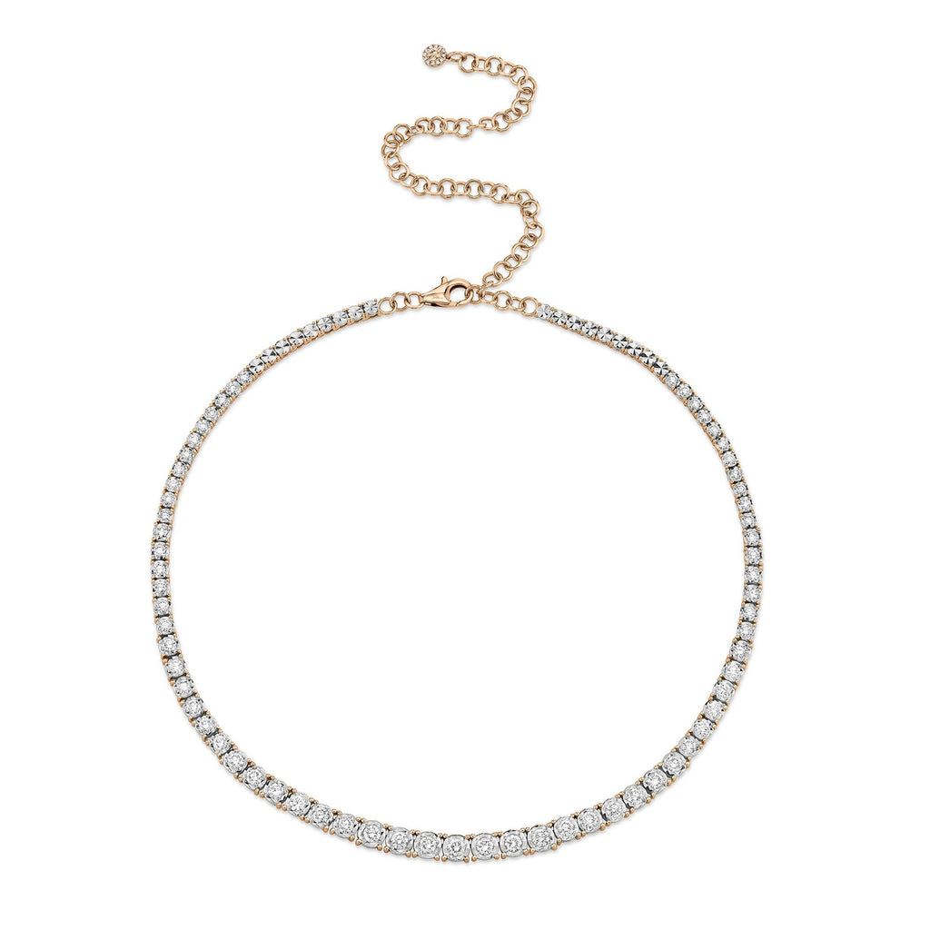 4.39CT DIAMOND TENNIS NECKLACE