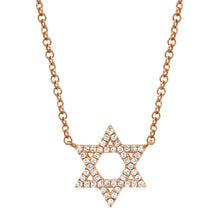 Shy Creation 0.11Ct Diamond Star Of David Necklace SC55005243