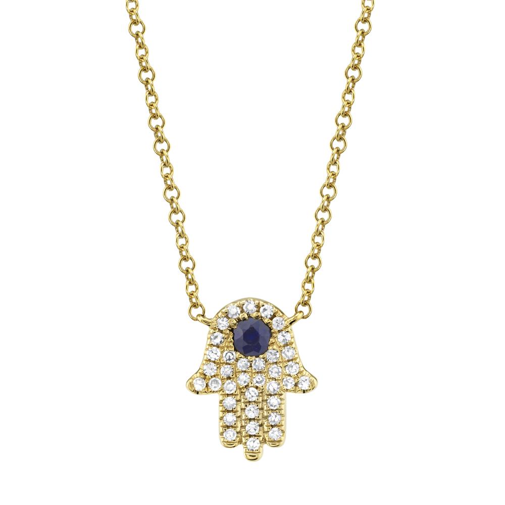 shy-creation-0-09ct-diamond-0-08ct-blue-sapphire-hamsa-necklace-sc55005245
