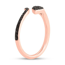 Shy Creation 0.20Ct Black Diamond Snake Ring SC55006196