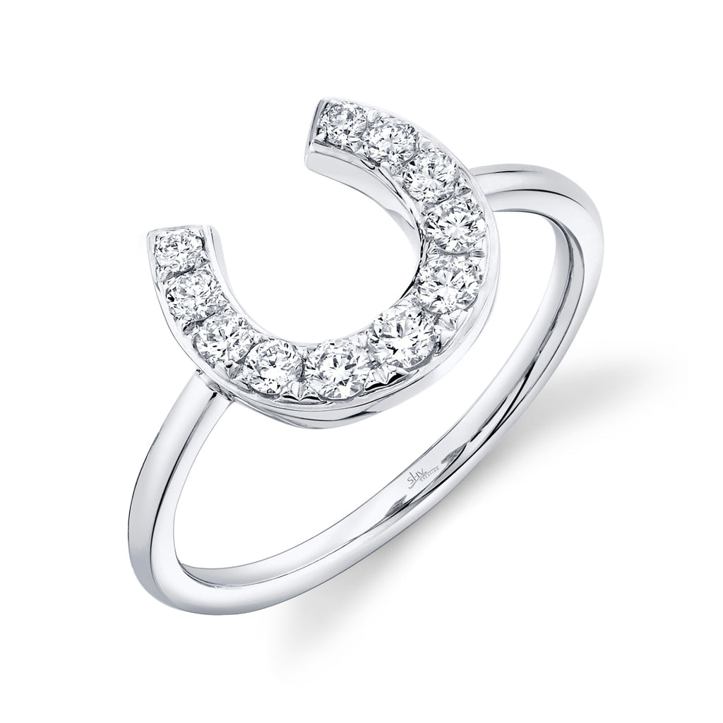 0.36CT DIAMOND HORSESHOE RING
