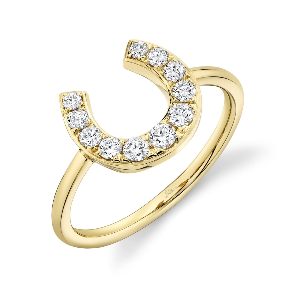 0.36CT DIAMOND HORSESHOE RING
