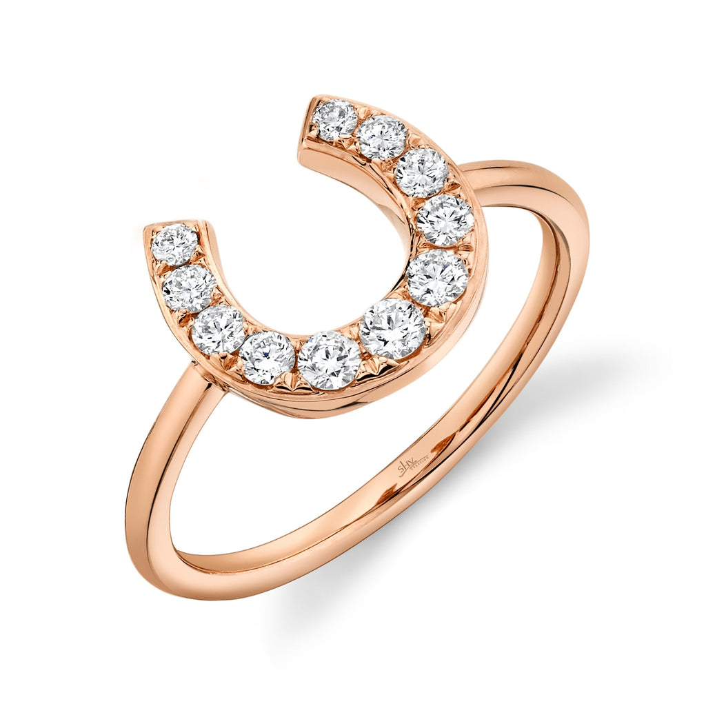 0.36CT DIAMOND HORSESHOE RING