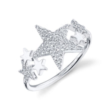 Shy Creation 0.19Ct Diamond Pave Star Ring SC55006446