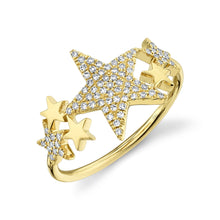 Shy Creation 0.19Ct Diamond Pave Star Ring SC55006447