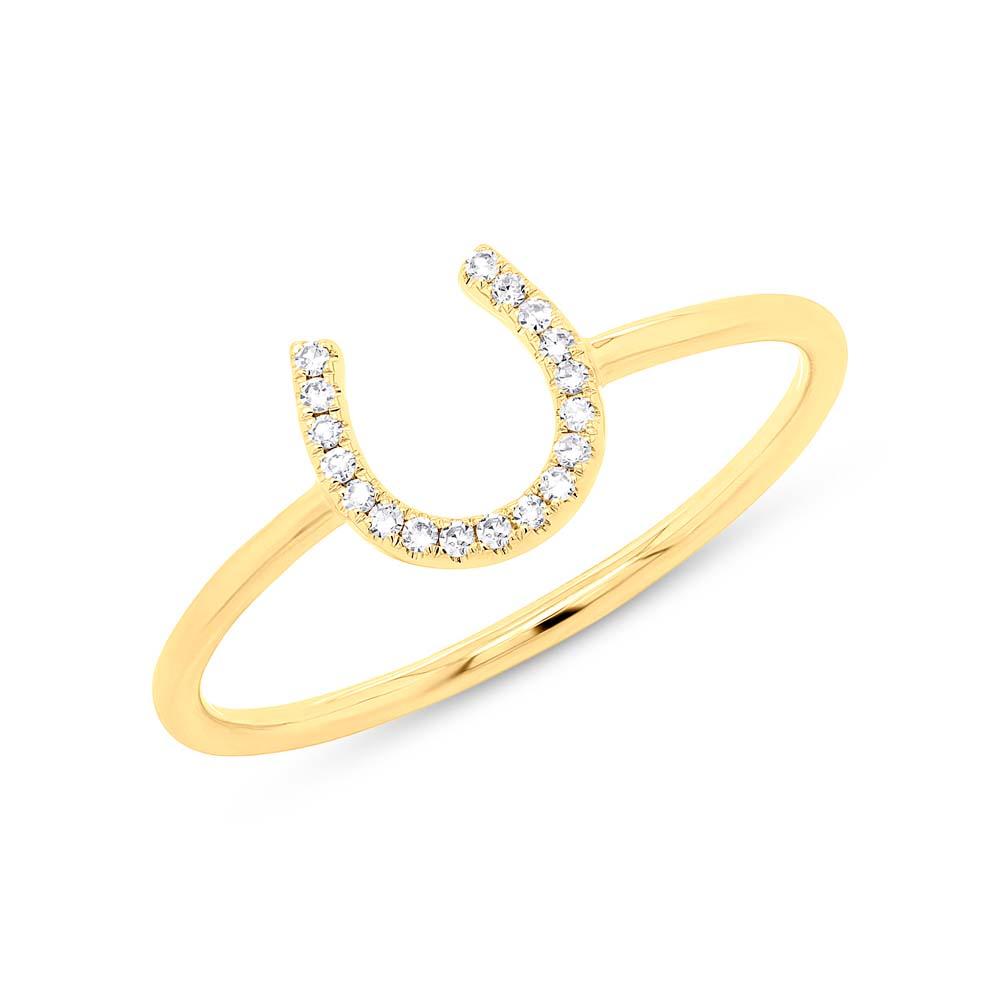 Shy Creation 0.06Ct Diamond Horseshoe Ring SC55006959