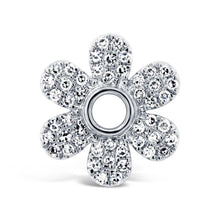 Shy Creation 0.11Ct Diamond Pave Flower Hoop Charm SC55006970