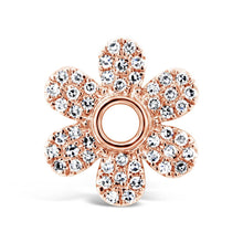 Shy Creation 0.11Ct Diamond Pave Flower Hoop Charm SC55006972